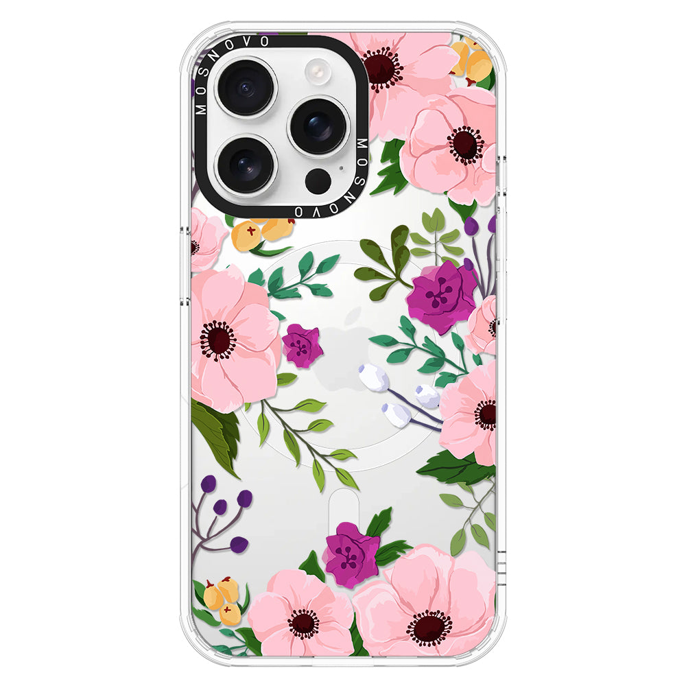 Watercolor Floral Phone Case - iPhone 16 Pro Max Case - MOSNOVO