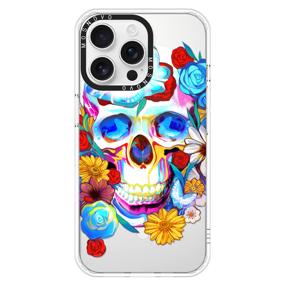 Neon Skull Phone Case - iPhone 16 Pro Max Case - MOSNOVO