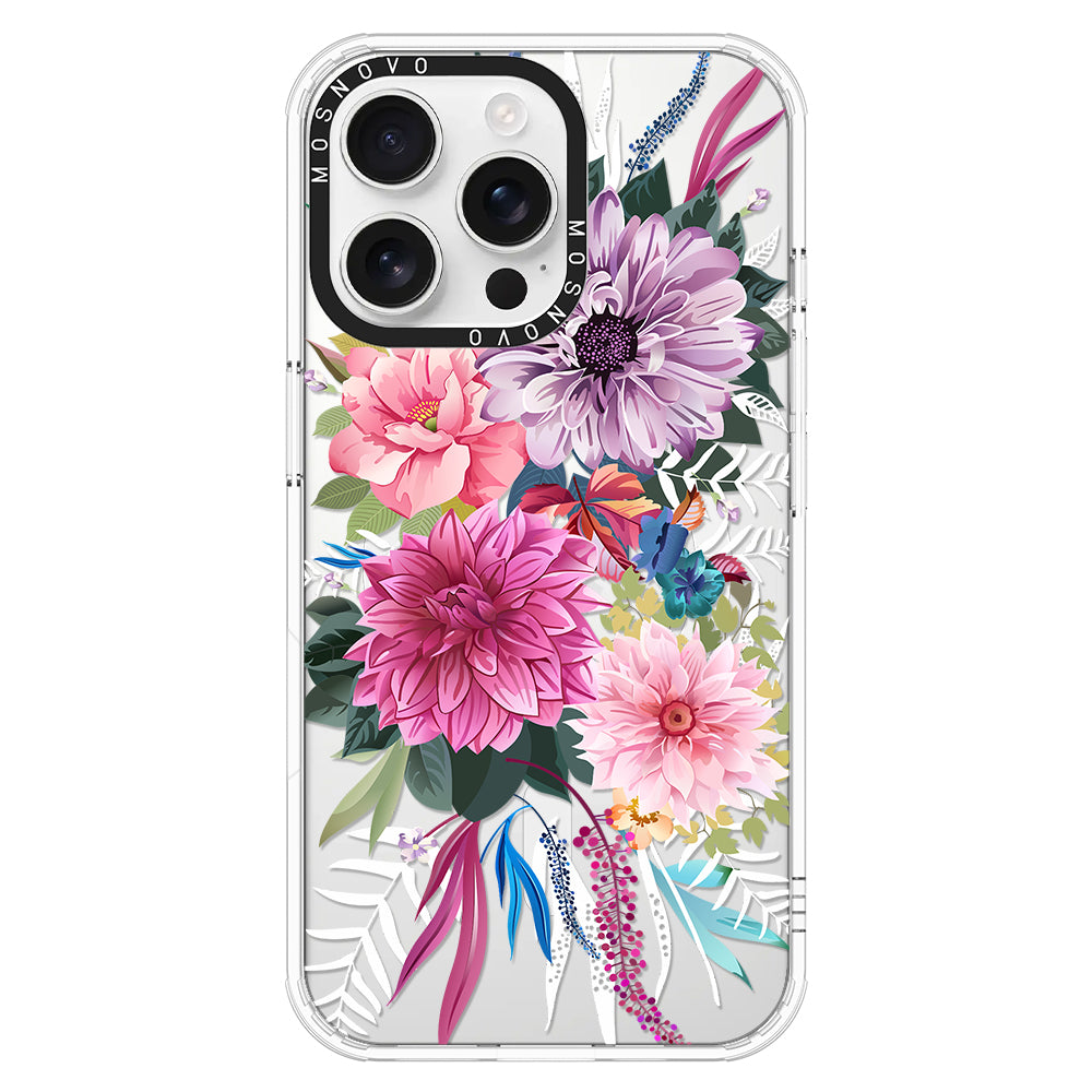 Dahlia Bloom Phone Case - iPhone 16 Pro Max Case - MOSNOVO