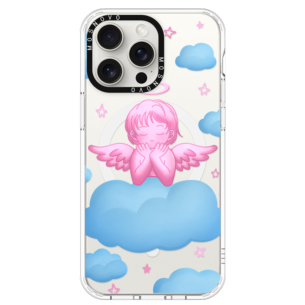 Pink Serenity Angel Phone Case - iPhone 15 Pro Max Case