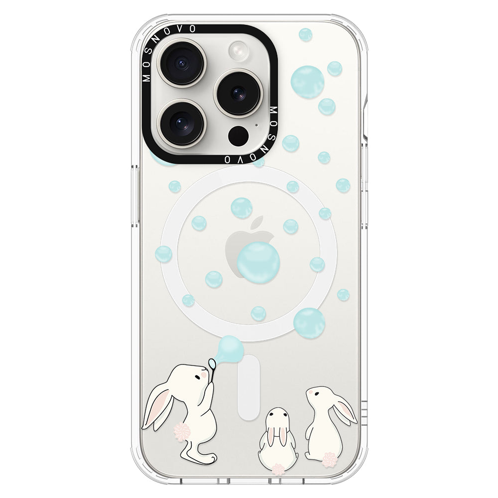 Bunny Blow Bubble Phone Case - iPhone 16 Pro Case - MOSNOVO