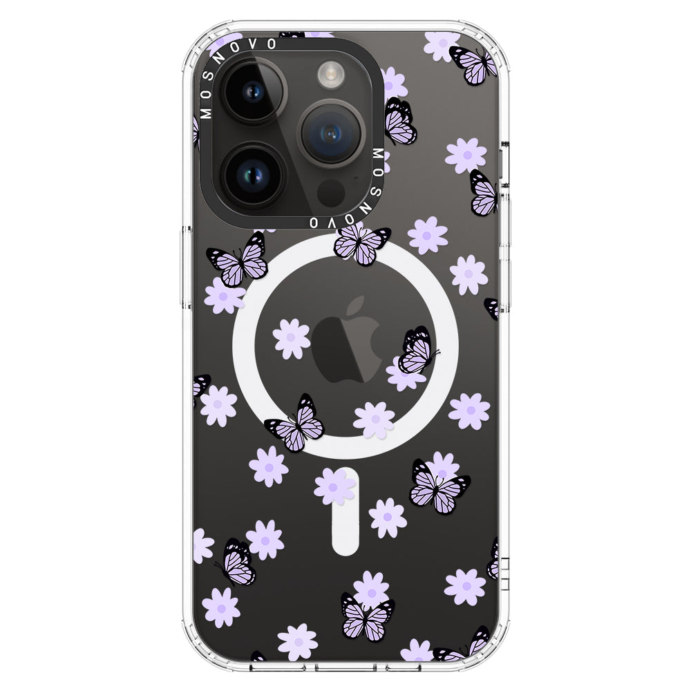 Lilac Butterfly Phone Case - iPhone 14 Pro Case