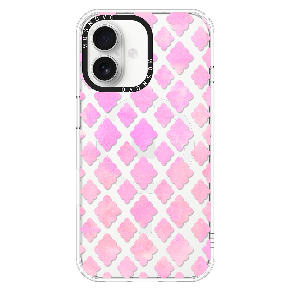 Pink Flower Diamond Phone Case - iPhone 16 Case - MOSNOVO