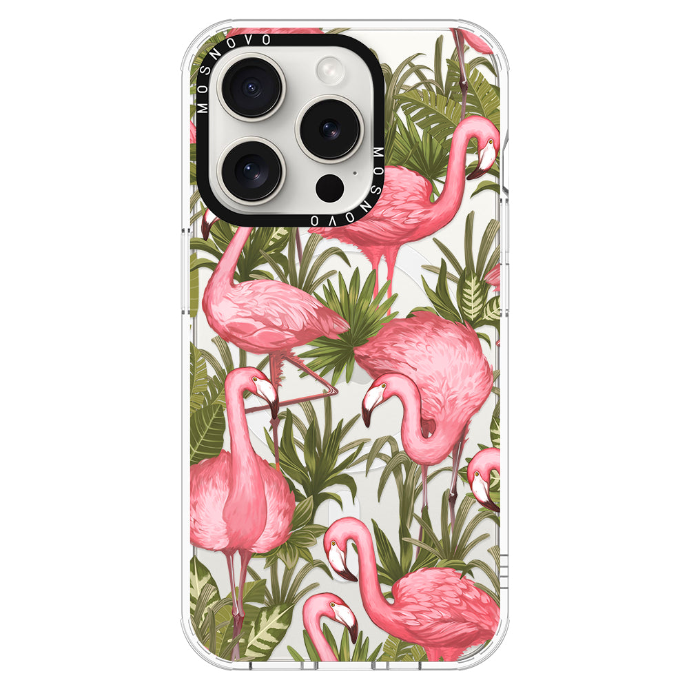 Jungle Flamingo Phone Case - iPhone 16 Pro Max Case - MOSNOVO