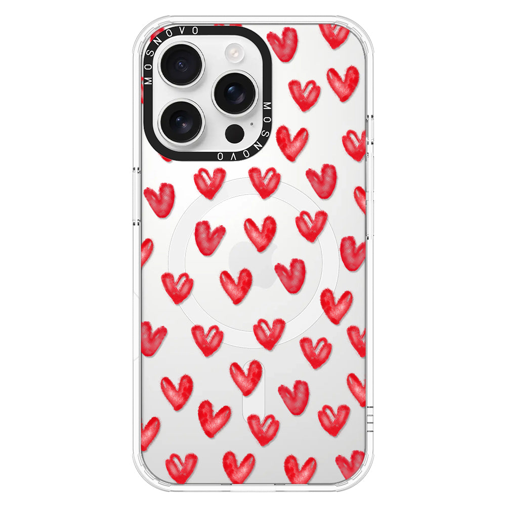 Cute Little Hearts Phone Case - iPhone 16 Pro Max Case - MOSNOVO