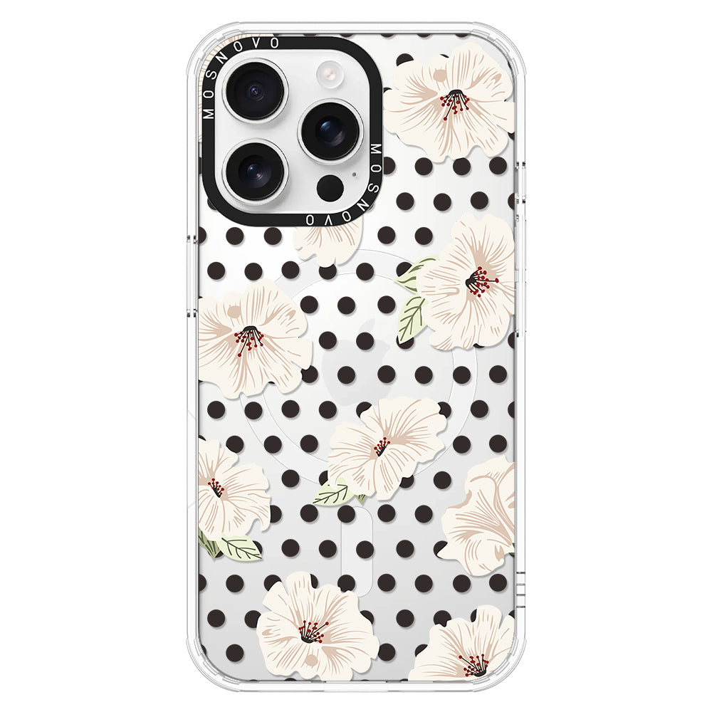 Vintage Hibiscus Flower Phone Case - iPhone 16 Pro Max Case - MOSNOVO