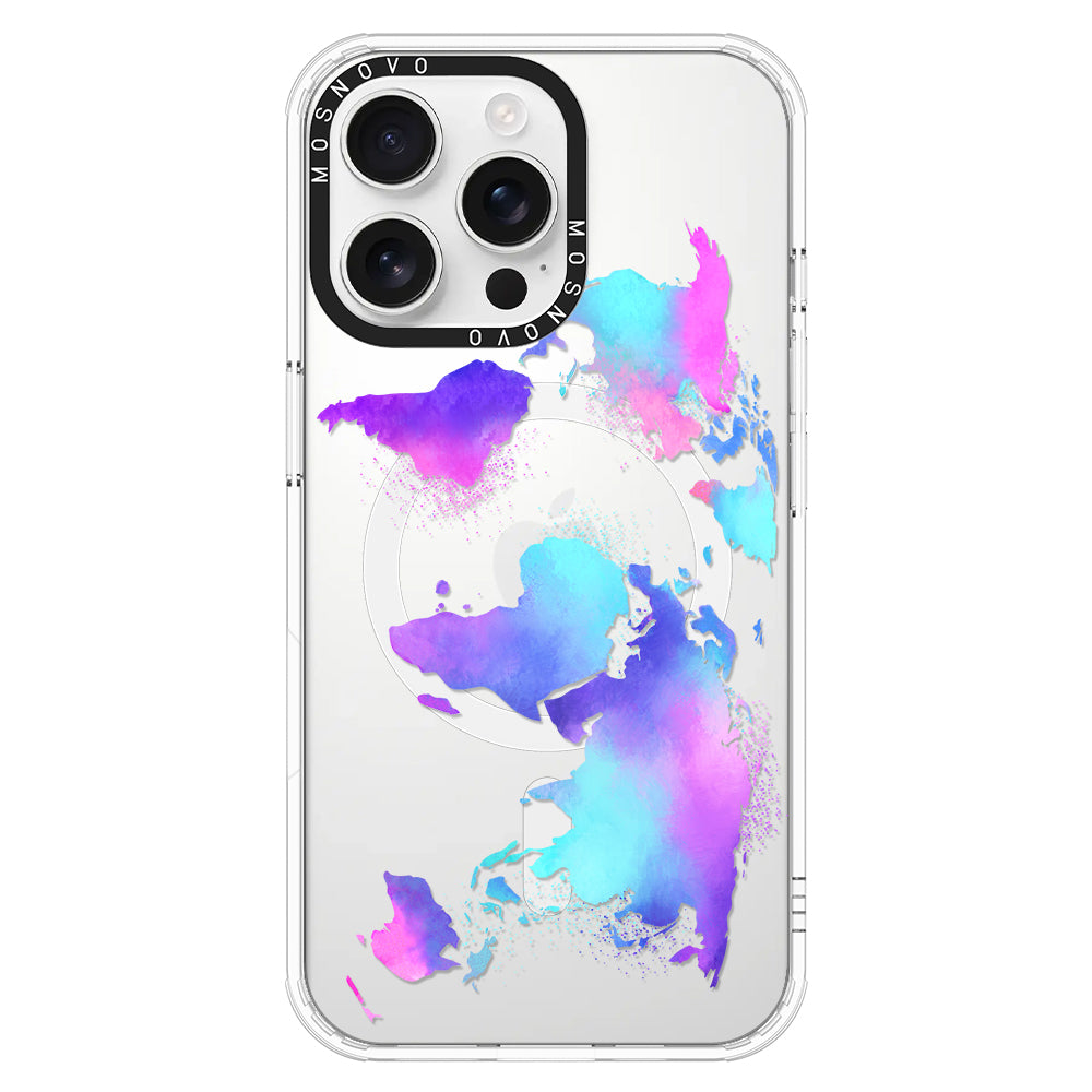 Psychedelic World Map Phone Case - iPhone 16 Pro Max Case - MOSNOVO