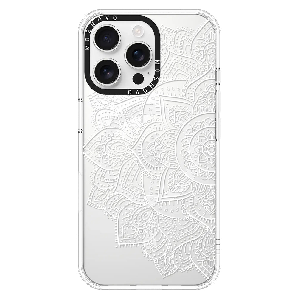 Half Mandala Phone Case - iPhone 16 Pro Max Case - MOSNOVO