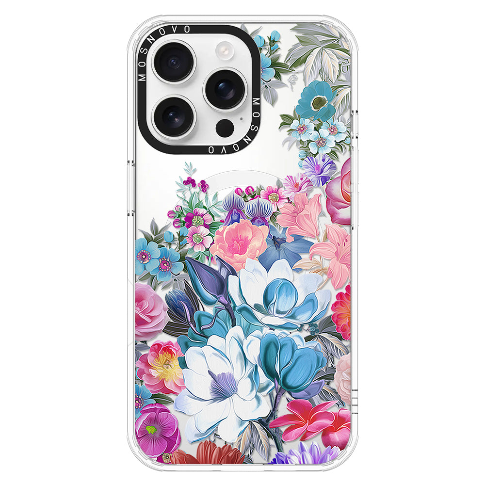 Magnolia Flower Phone Case - iPhone 16 Pro Max Case - MOSNOVO