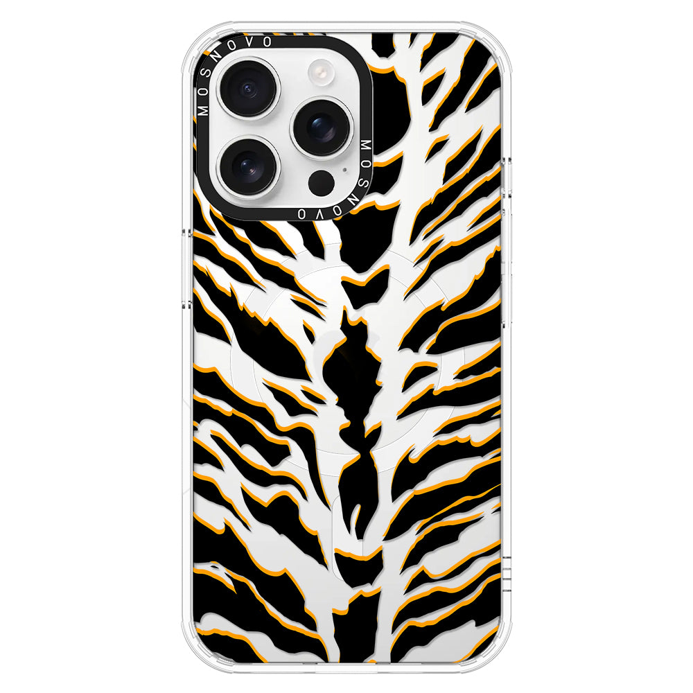 Tiger Print Phone Case - iPhone 16 Pro Max Case - MOSNOVO