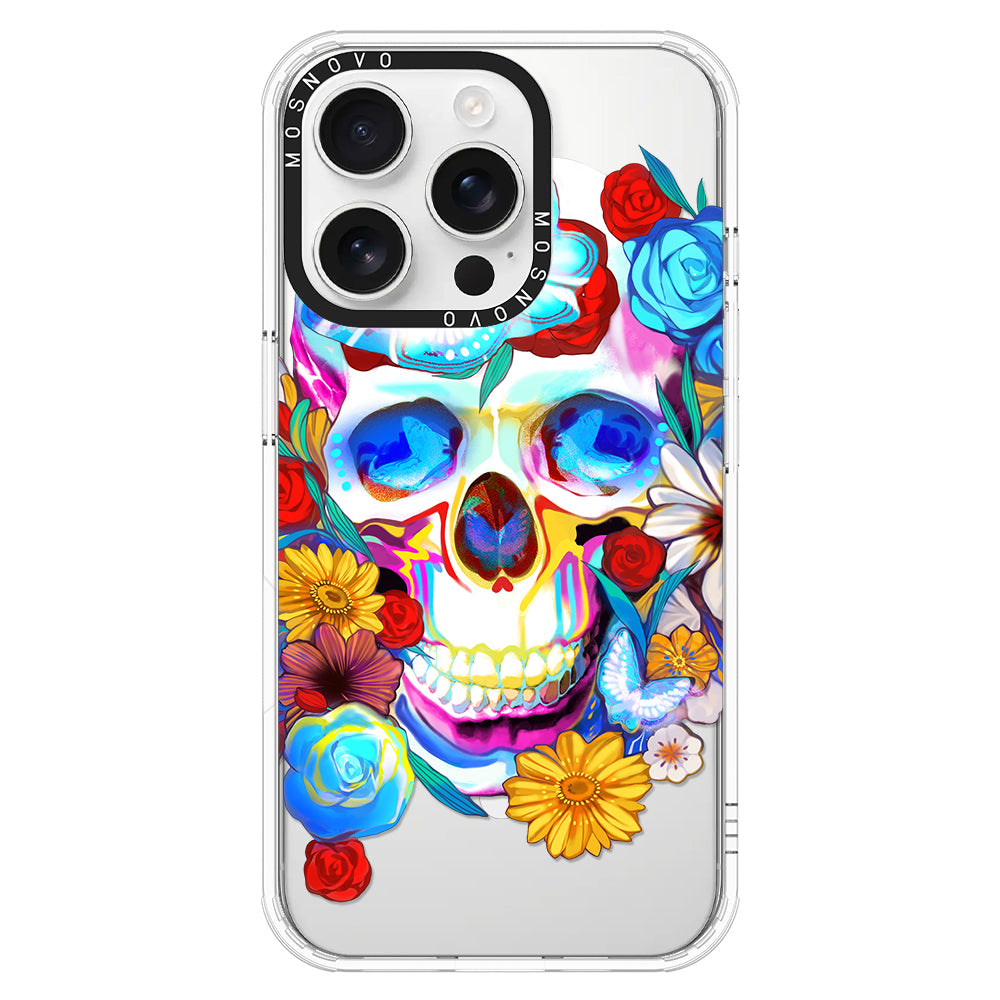 Neon Skull Phone Case - iPhone 16 Pro Case - MOSNOVO