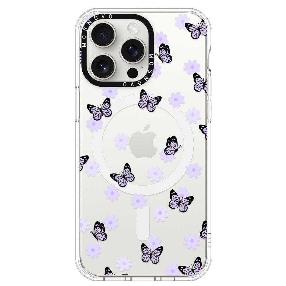 Lilac Butterfly Phone Case - iPhone 15 Pro Max Case