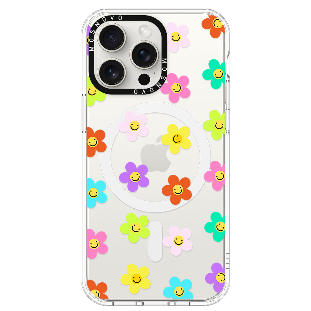 Smile Floral Phone Case - iPhone 15 Pro Max Case