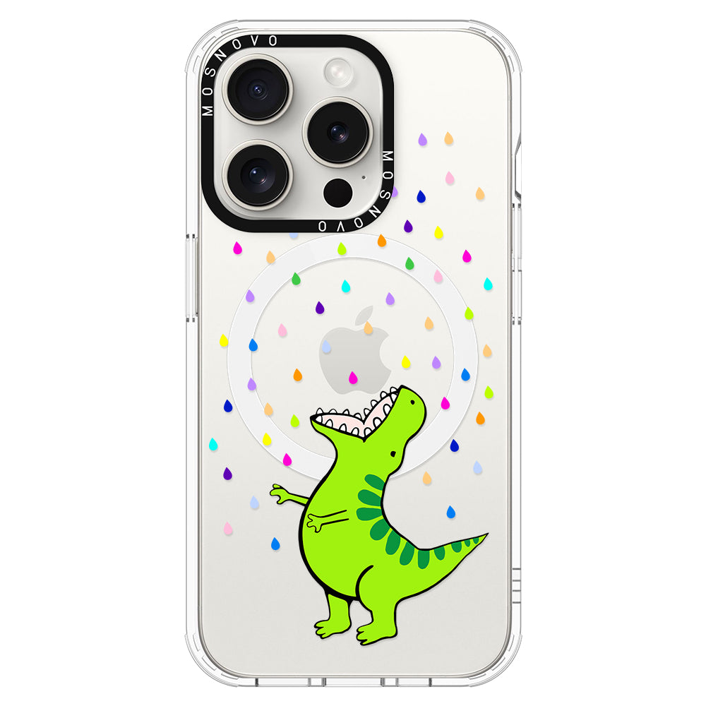 Rainbow Dinosaur Phone Case - iPhone 16 Pro Max Case - MOSNOVO