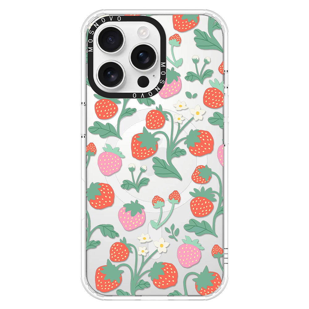 Cute Strawberry Phone Case - iPhone 16 Pro Max Case - MOSNOVO