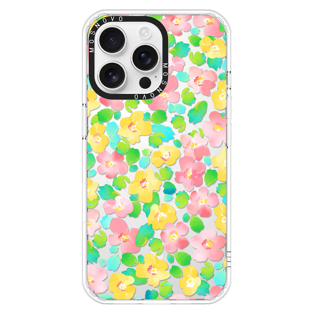 Floral Print Phone Case - iPhone 16 Pro Max Case - MOSNOVO