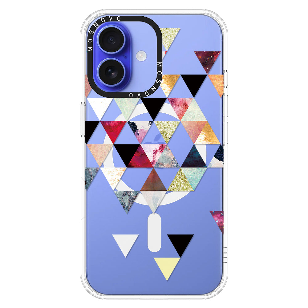 Triangles Stone Marble Phone Case - iPhone 16 Case - MOSNOVO