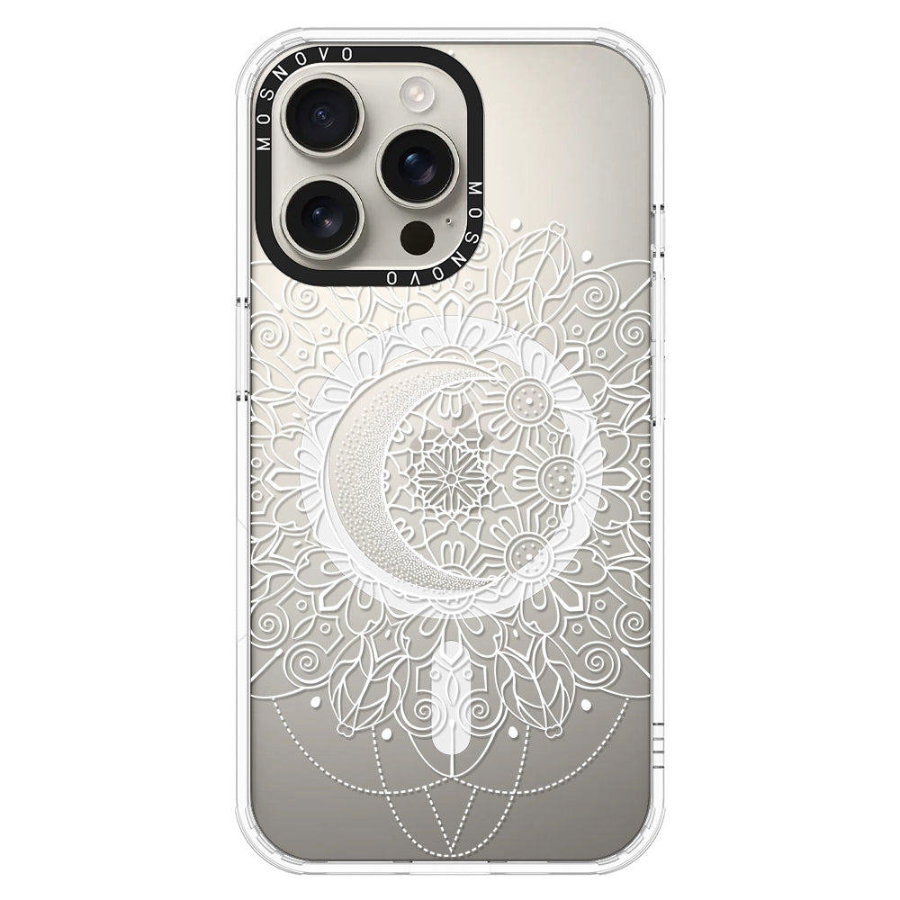 Celestial Moon Mandala Phone Case - iPhone 16 Pro Max Case - MOSNOVO