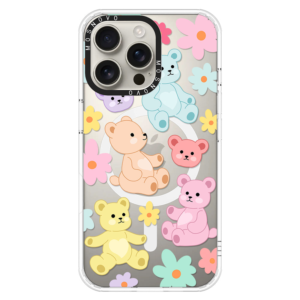 Cute Teddy Bear Phone Case - iPhone 16 Pro Max Case - MOSNOVO