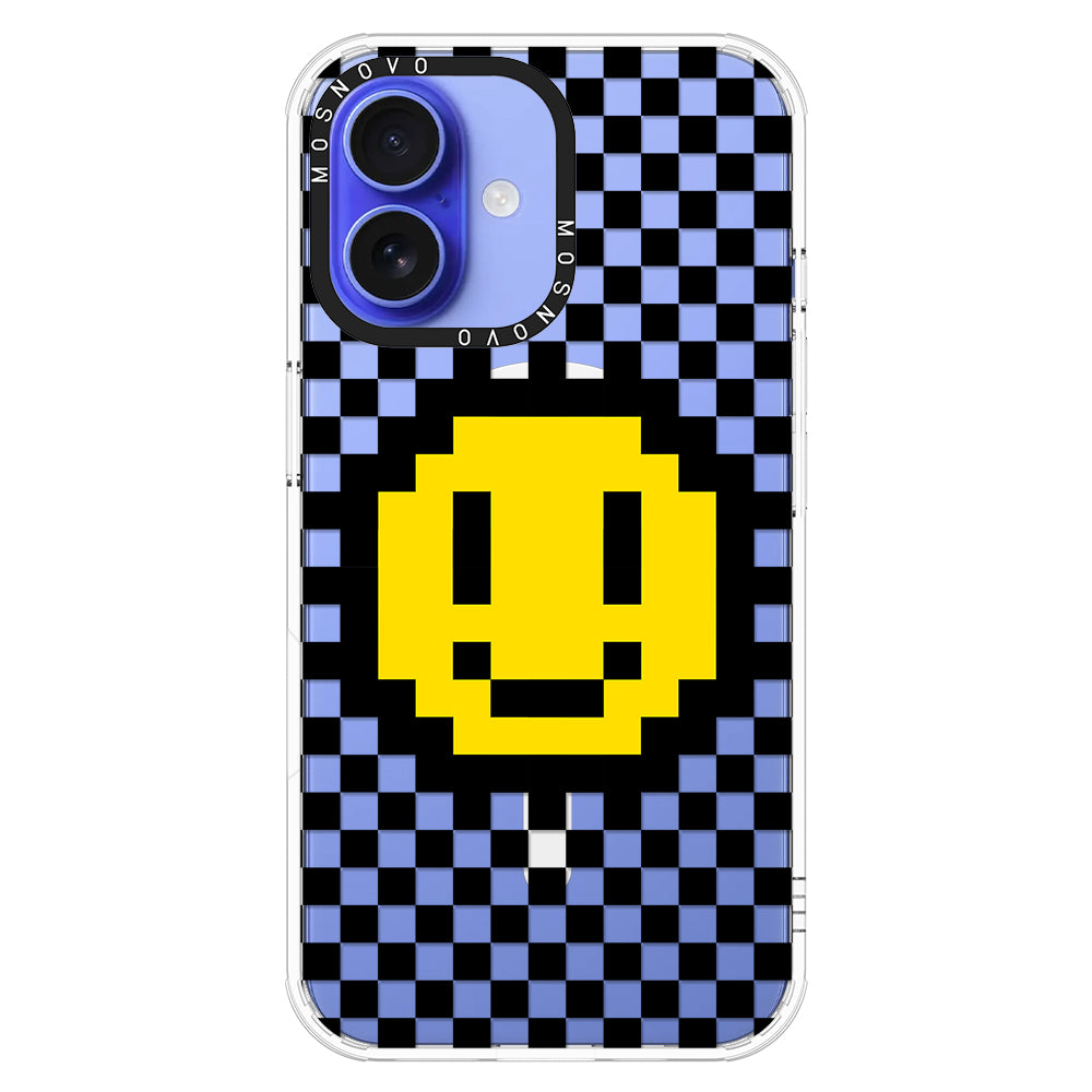 Smile Checkered Phone Case - iPhone 16 Case - MOSNOVO