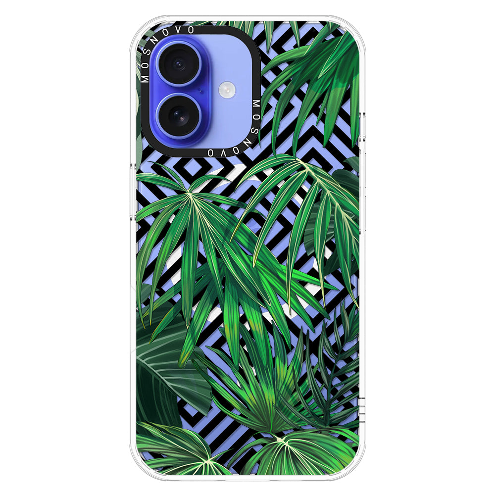 Areca Palm Pattern Phone Case - iPhone 16 Plus Case - MOSNOVO