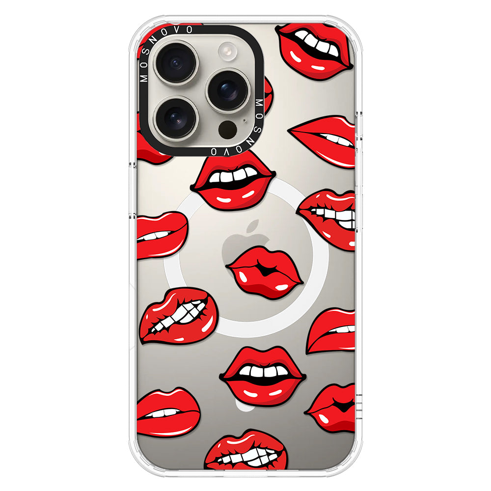 Hot Lips Phone Case - iPhone 16 Pro Max Case - MOSNOVO