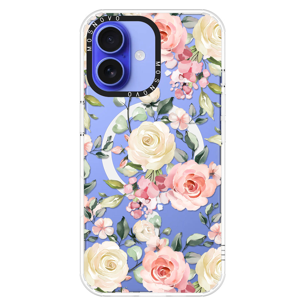 Watercolor Flower Floral Phone Case - iPhone 16 Plus Case - MOSNOVO