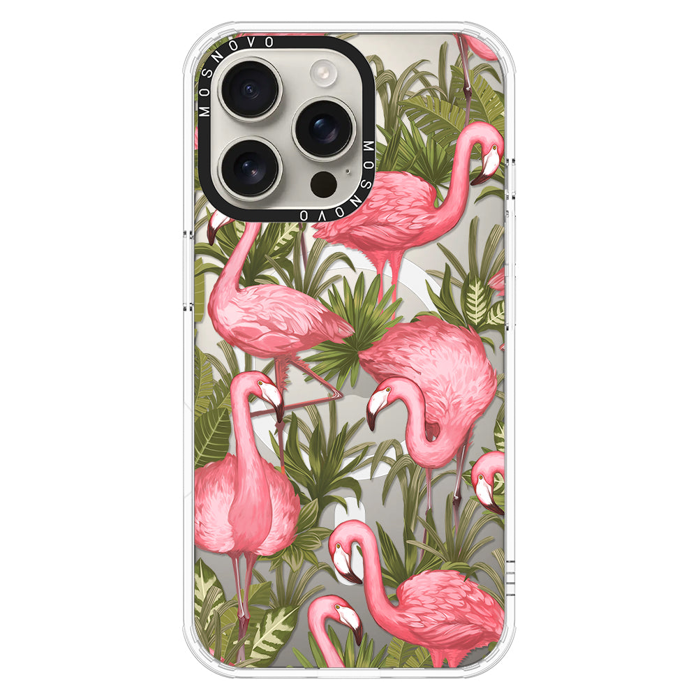 Jungle Flamingo Phone Case - iPhone 16 Pro Max Case - MOSNOVO