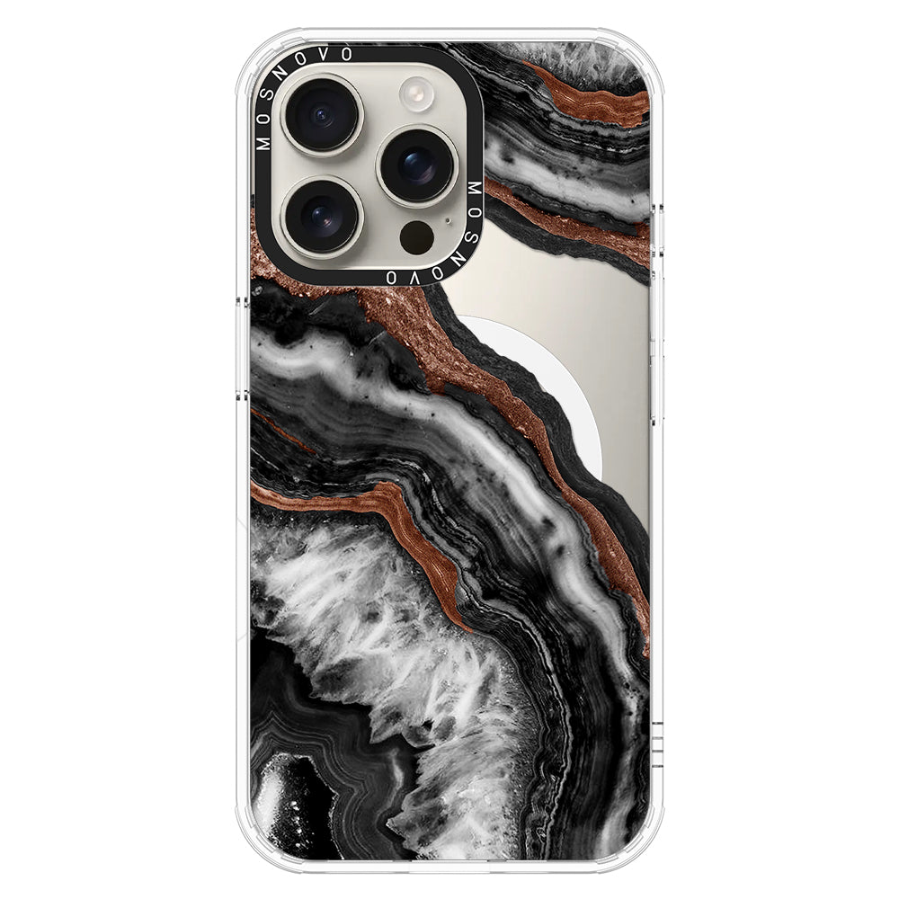 Black Agate Phone Case - iPhone 16 Pro Max Case - MOSNOVO