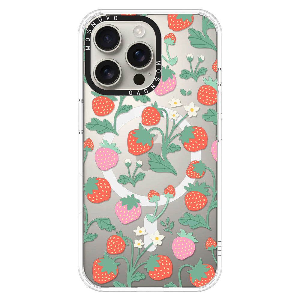 Cute Strawberry Phone Case - iPhone 16 Pro Max Case - MOSNOVO