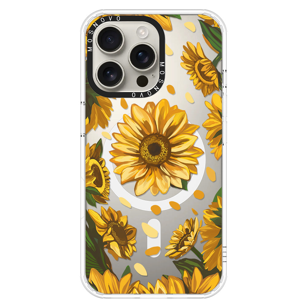 Sunflower Garden Phone Case - iPhone 16 Pro Max Case - MOSNOVO