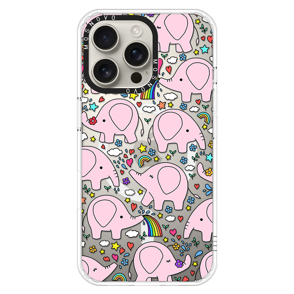 Pink Elephant Phone Case - iPhone 16 Pro Max Case - MOSNOVO