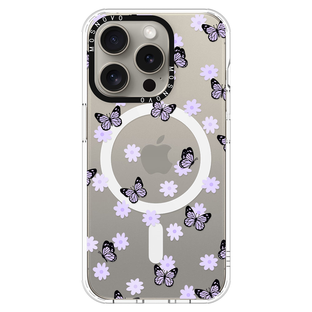 Lilac Butterfly Phone Case - iPhone 15 Pro Case