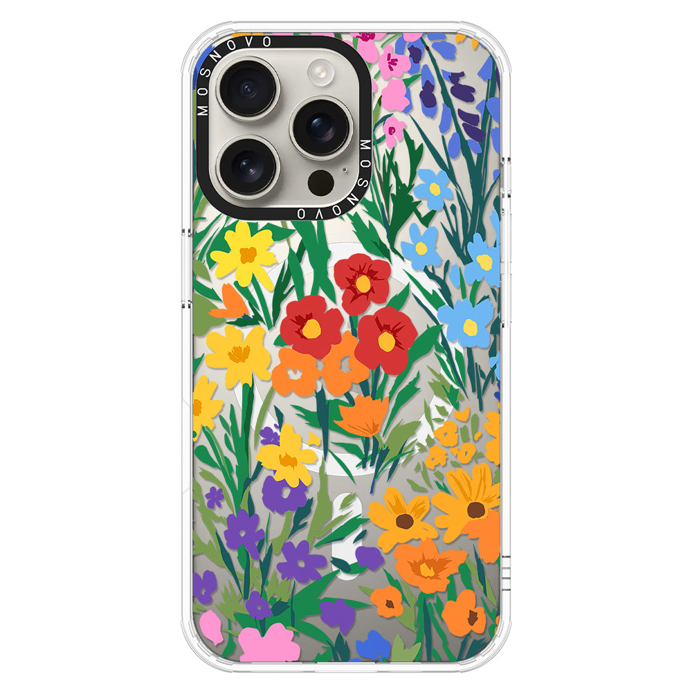 Spring Botanical Flower Floral Phone Case - iPhone 16 Pro Max Case - MOSNOVO