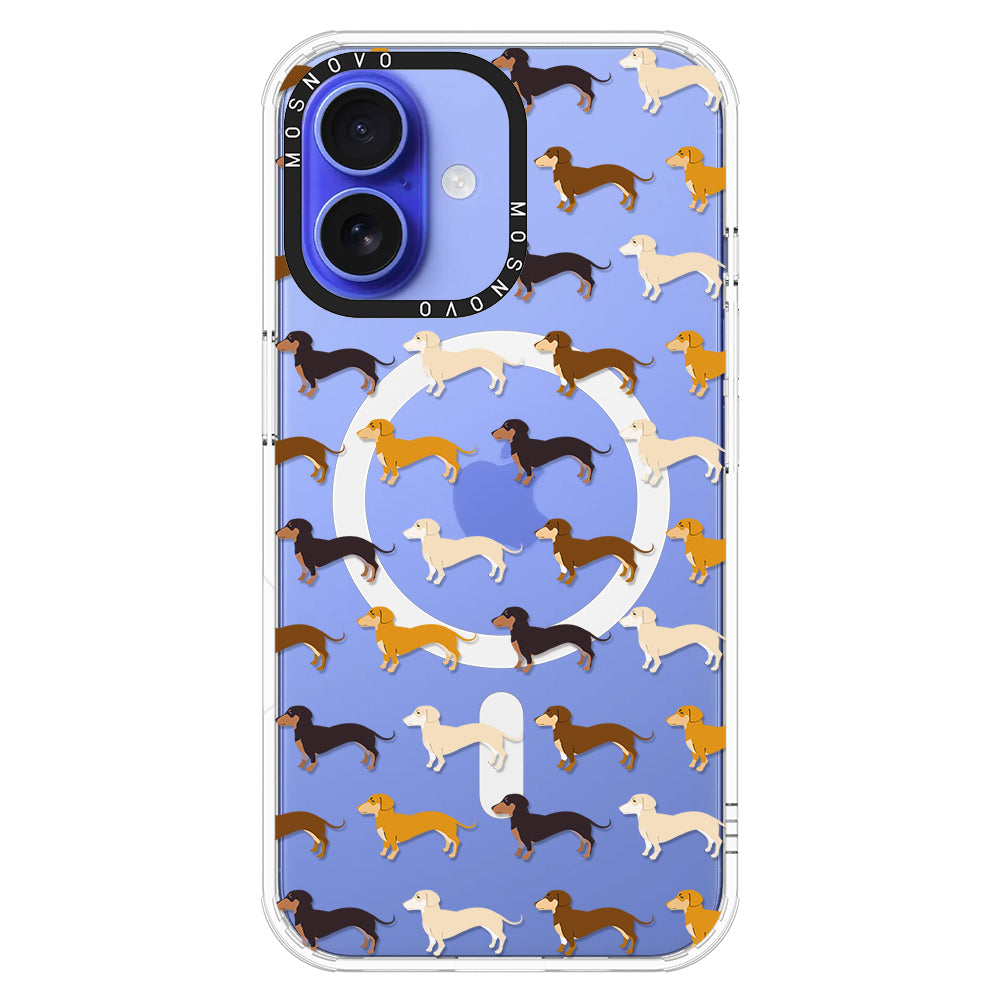 Cute Dachshund Phone Case - iPhone 16 Plus Case - MOSNOVO