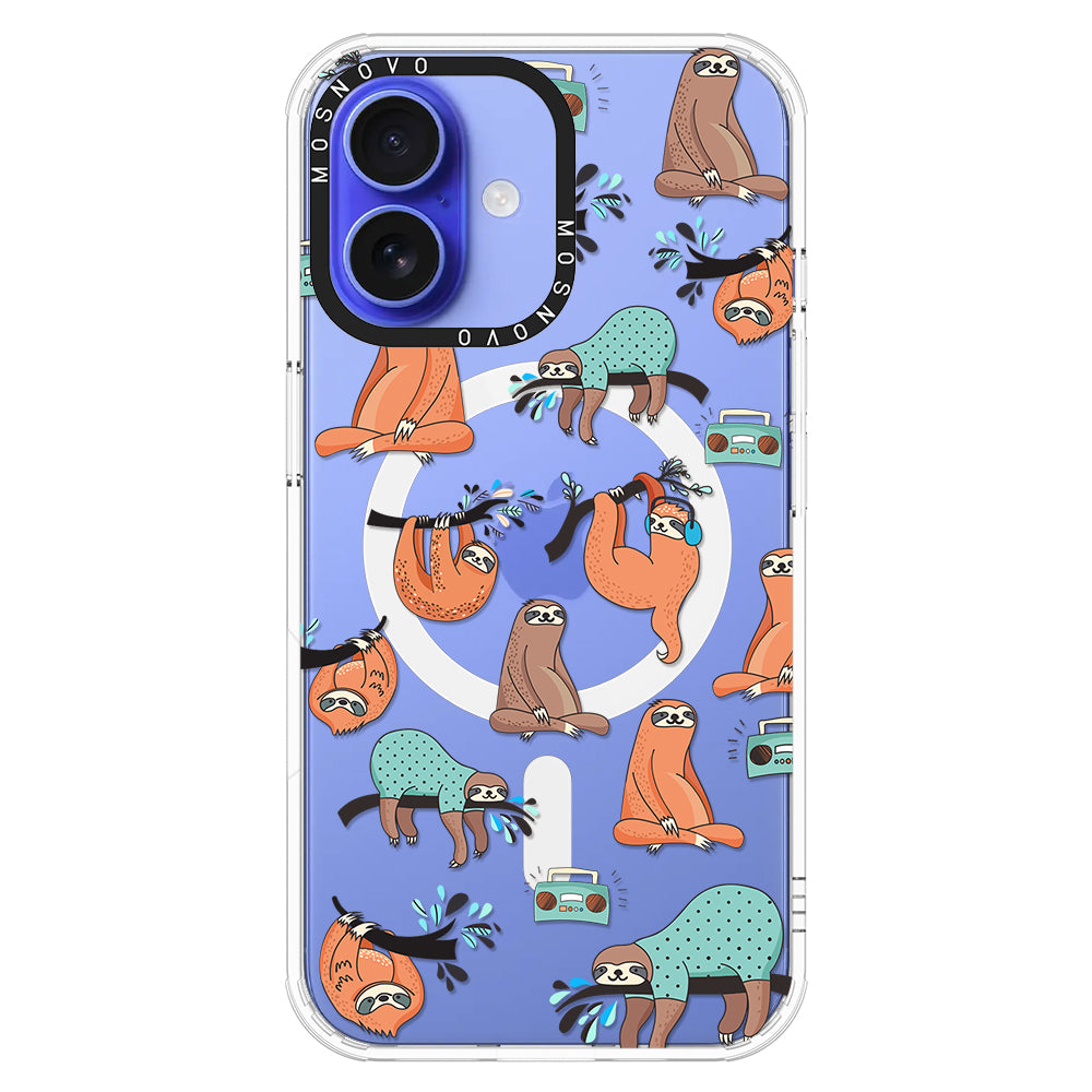 Musical Sloth Phone Case - iPhone 16 Case - MOSNOVO