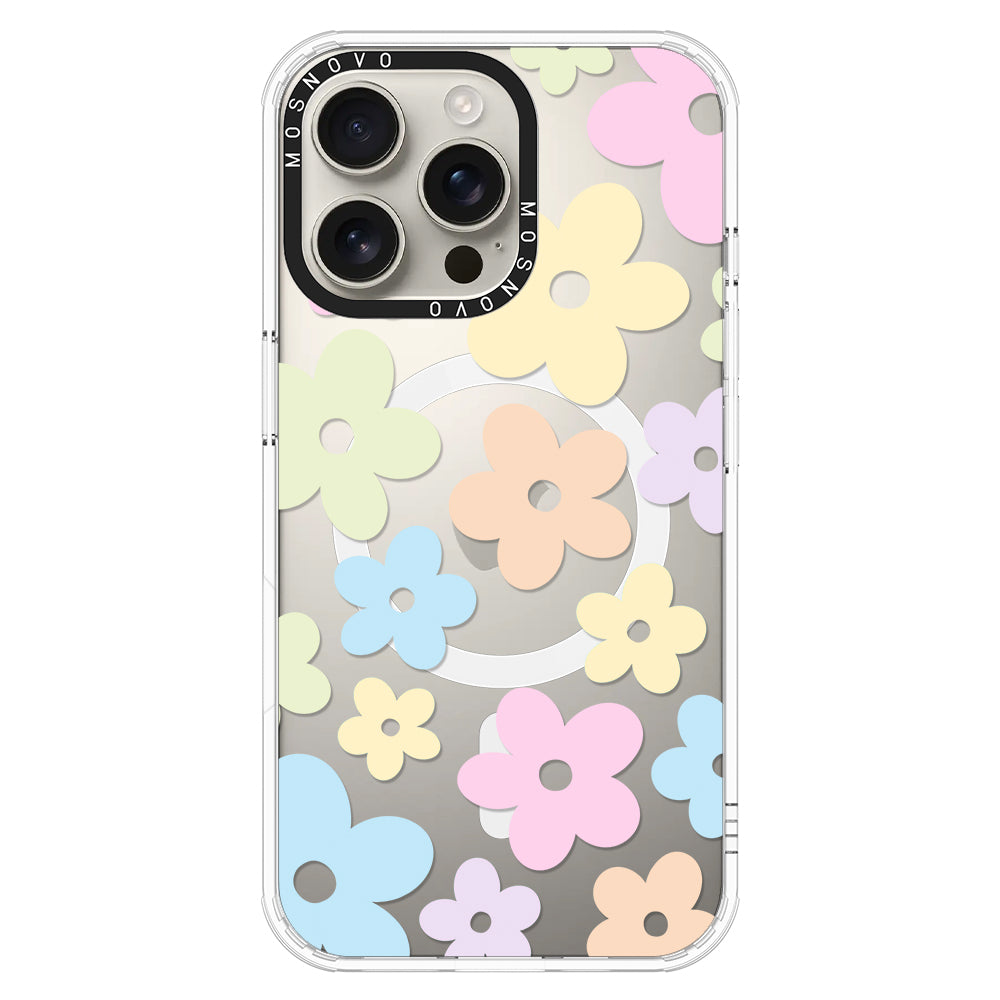 Pastel Flower Phone Case - iPhone 16 Pro Max Case - MOSNOVO