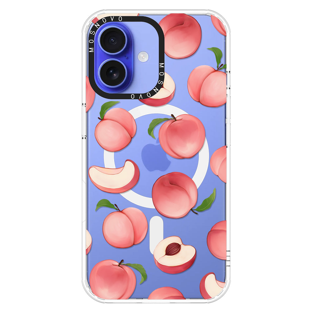 Cute Peach Phone Case - iPhone 16 Plus Case - MOSNOVO