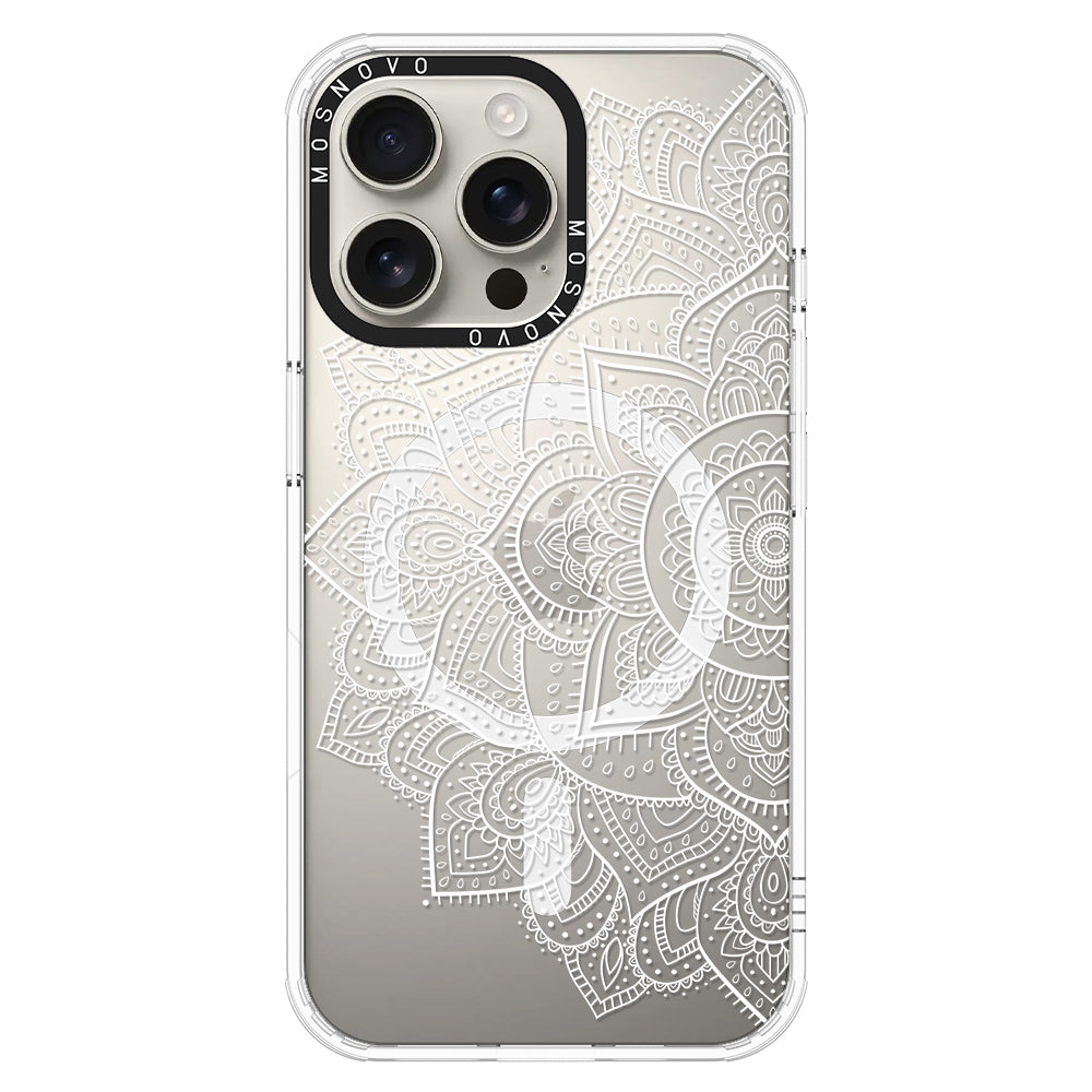 Half Mandala Phone Case - iPhone 16 Pro Max Case - MOSNOVO