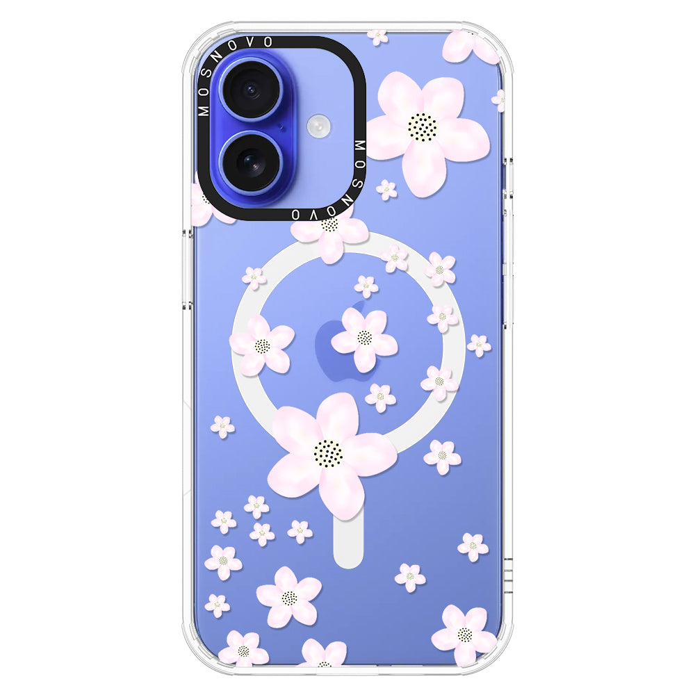 Pink Cherry Blossom Phone Case - iPhone 16 Case - MOSNOVO