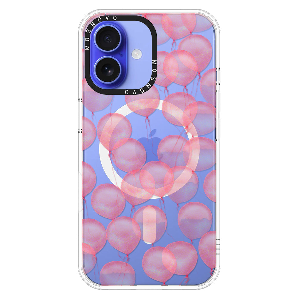 Pink Ballons Phone Case - iPhone 16 Case - MOSNOVO