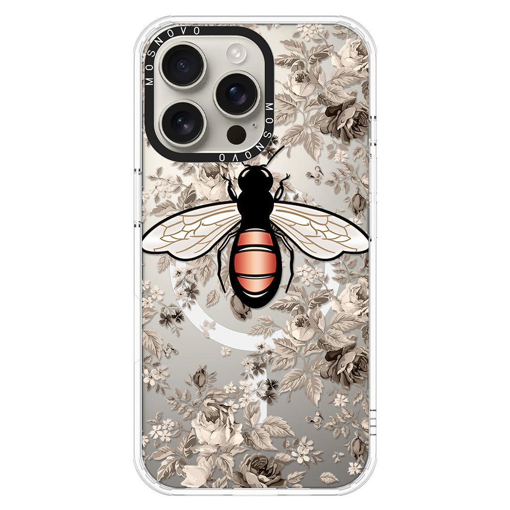 Vintage Bee Phone Case - iPhone 16 Pro Max Case - MOSNOVO