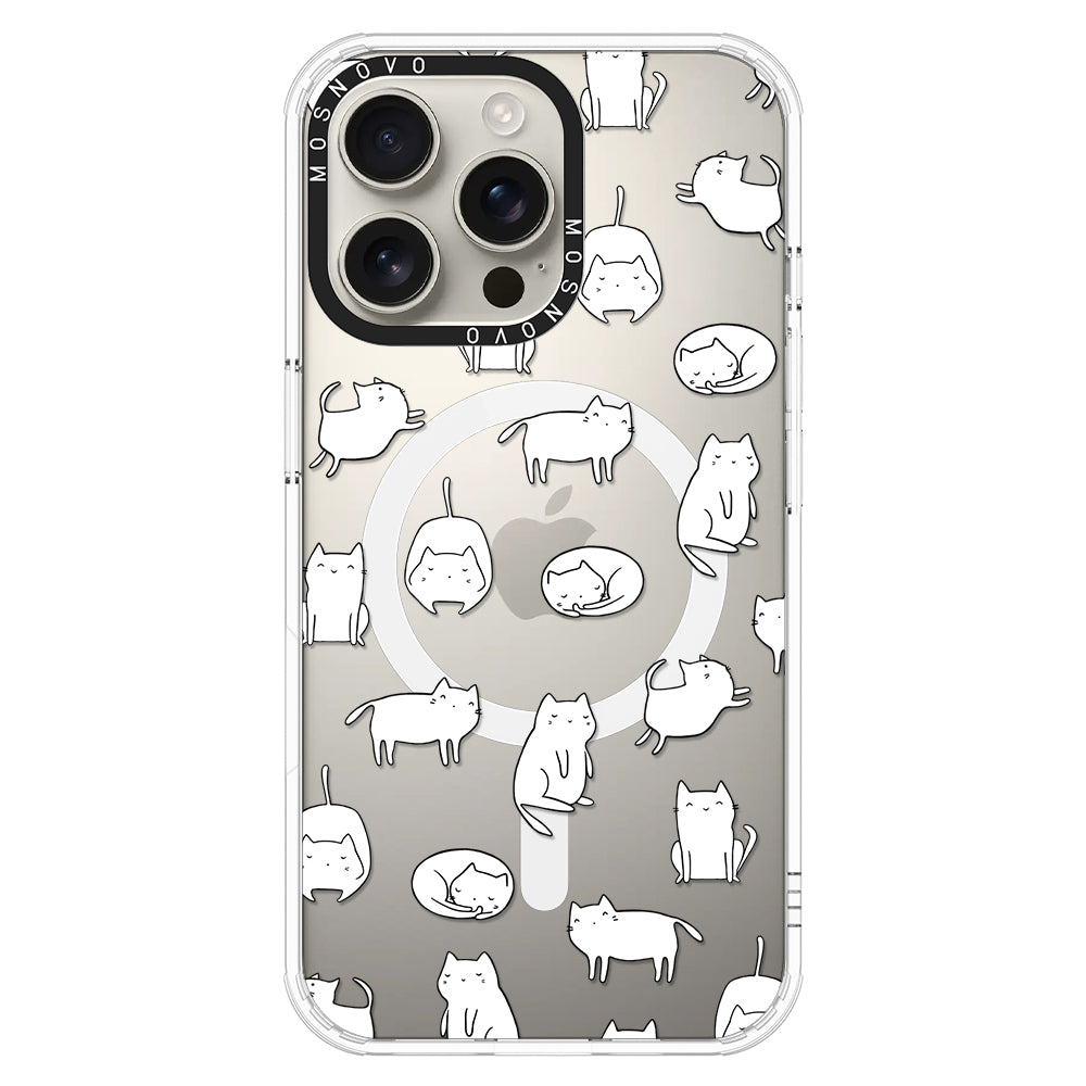 Cute Cats Phone Case - iPhone 16 Pro Max Case - MOSNOVO