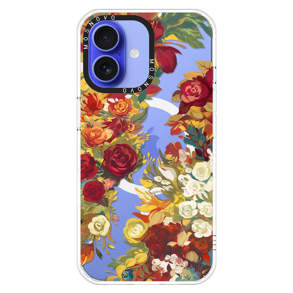 Vintage Flower Garden Phone Case - iPhone 16 Plus Case - MOSNOVO