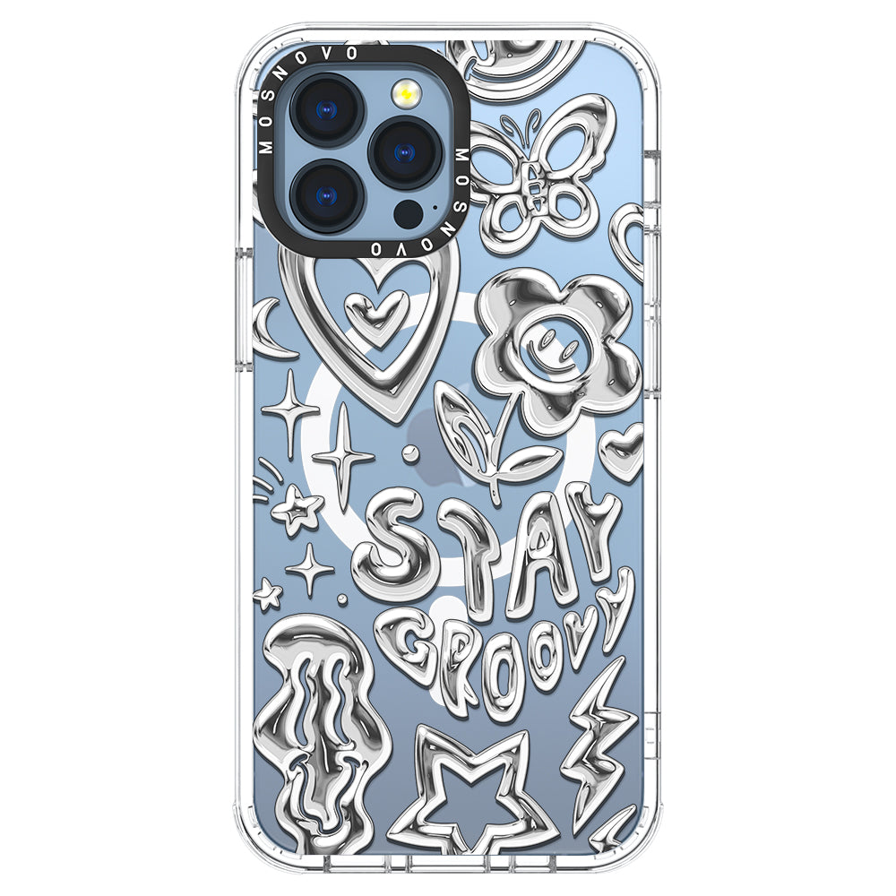 Silver Chrome Art (Flat Print) Phone Case - iPhone 13 Pro Max Case