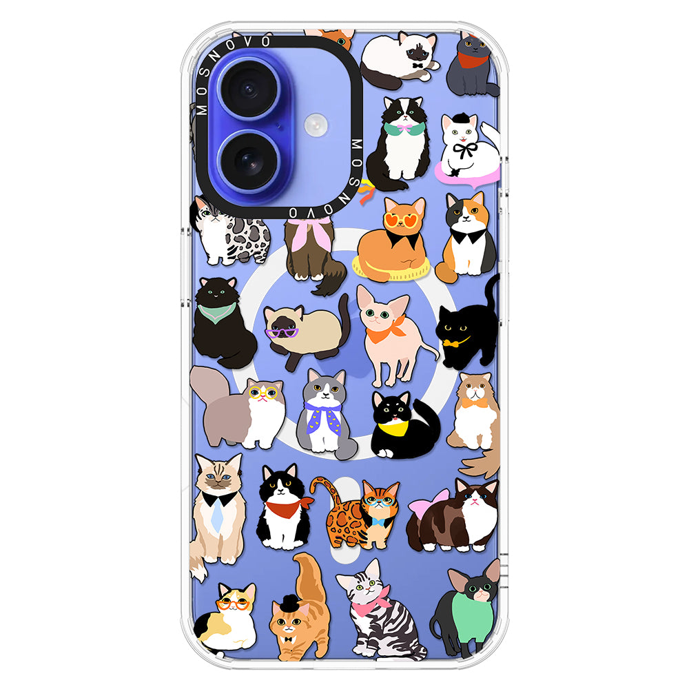 Cute Cat Phone Case - iPhone 16 Case - MOSNOVO