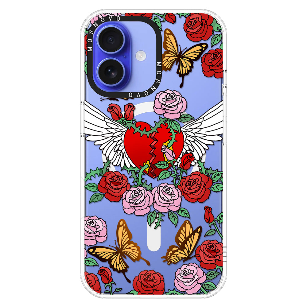 Wing Heart Phone Case - iPhone 16 Plus Case - MOSNOVO