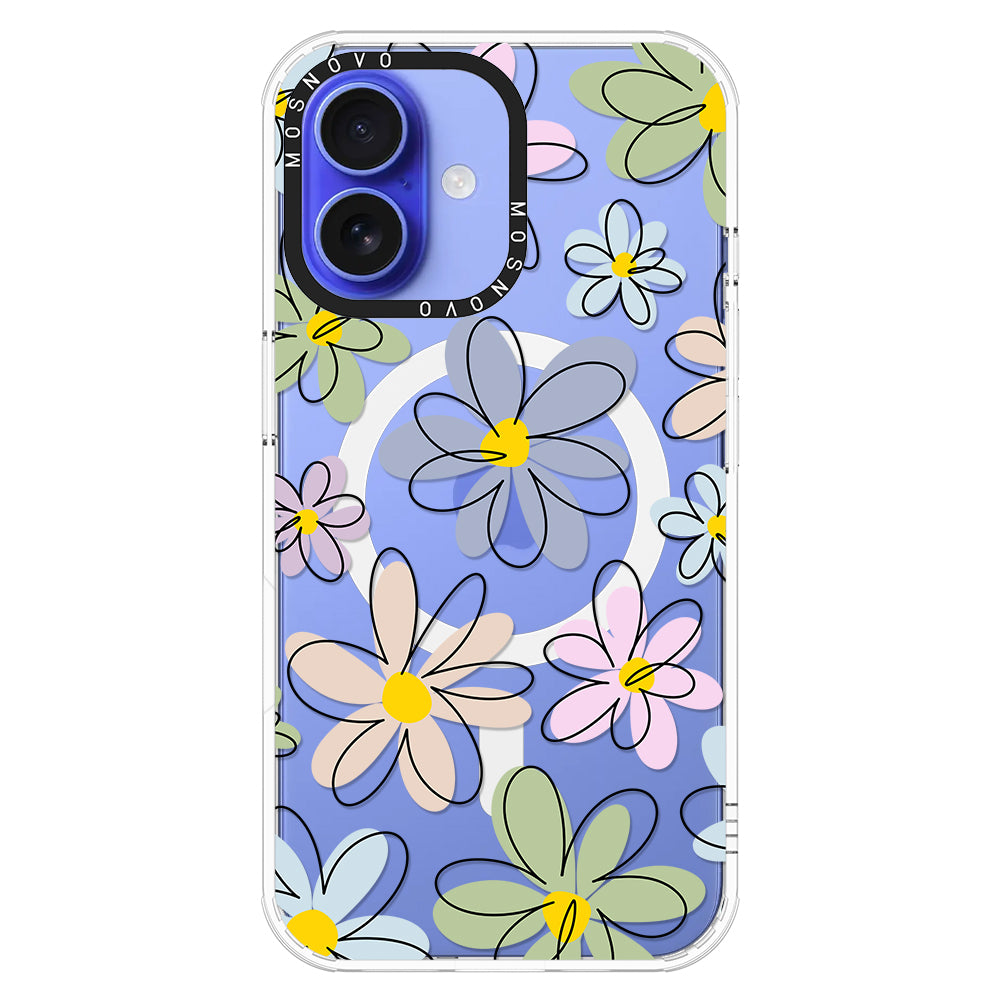 Linear Blooms Phone Case - iPhone 16 Plus Case