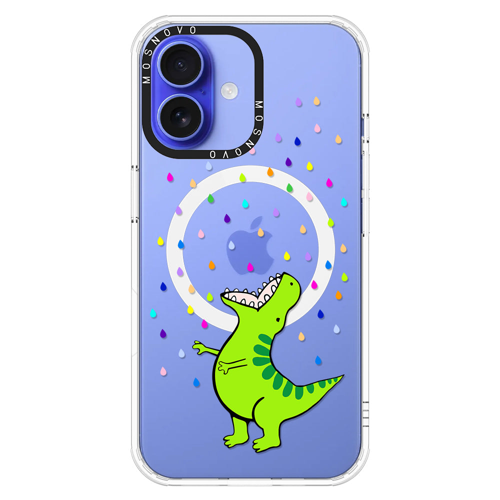 Rainbow Dinosaur Phone Case - iPhone 16 Plus Case - MOSNOVO