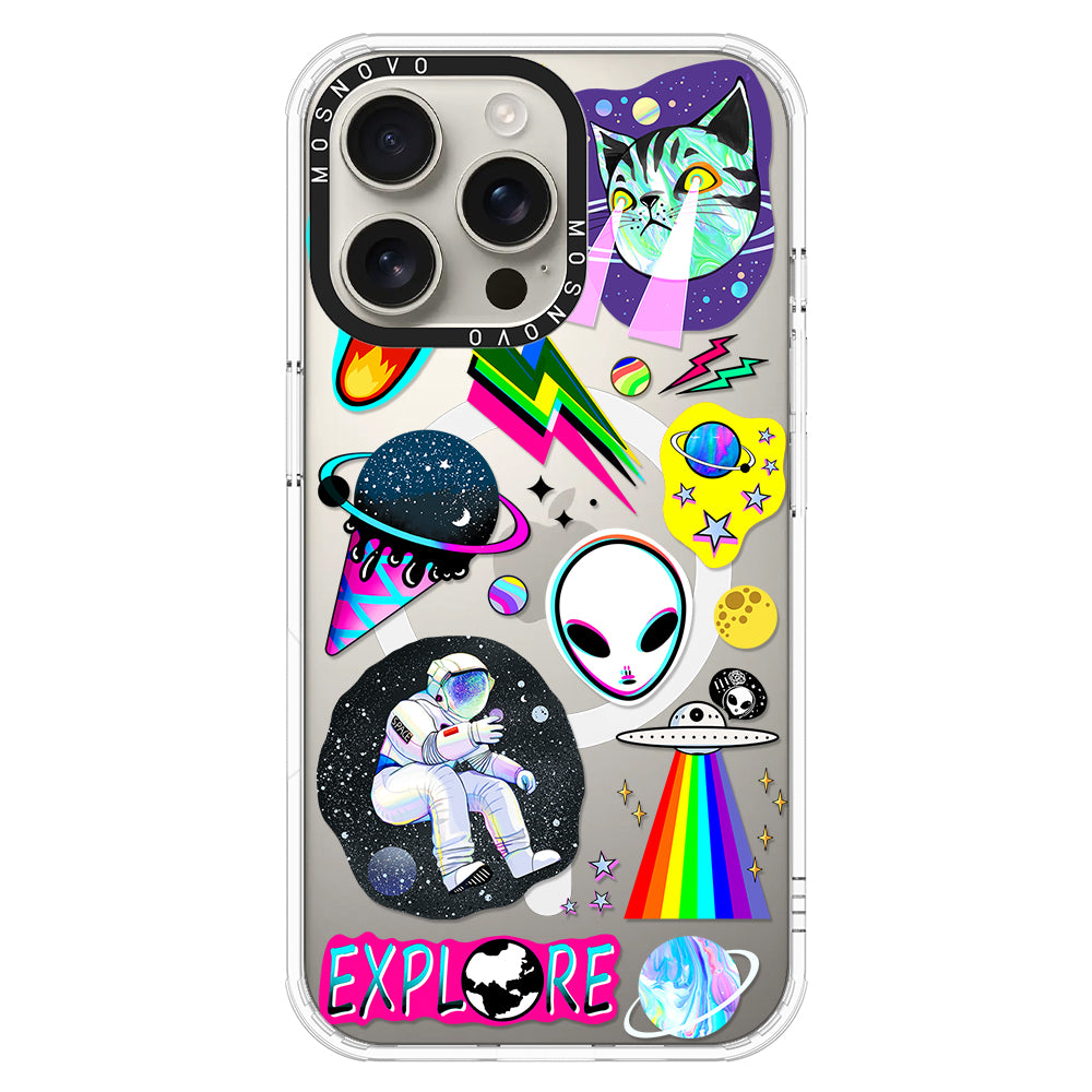 Sci-Fi Stickers Phone Case - iPhone 16 Pro Max Case - MOSNOVO